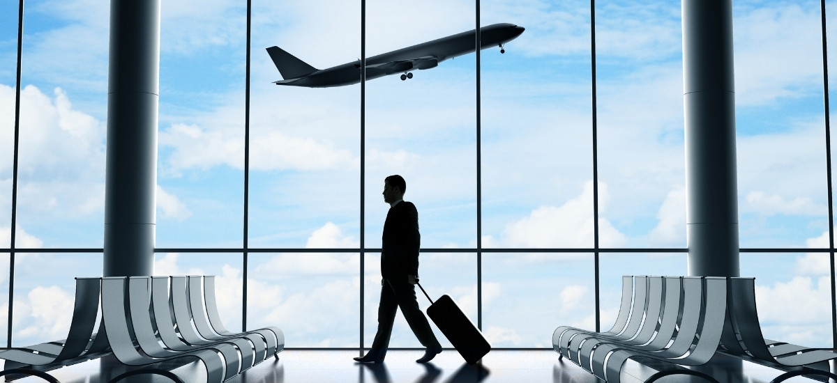 photo with an airport terminal