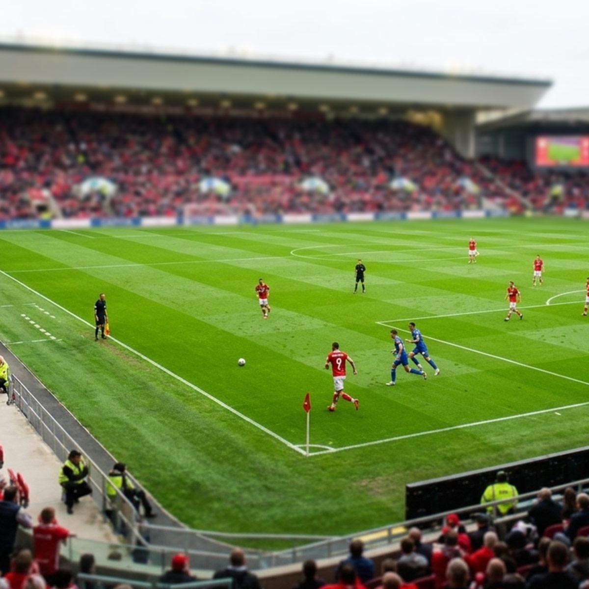 qrun-stadium-crowd-event Packed stadium crowd cheering at a Bristol sporting event at Ashton Gate